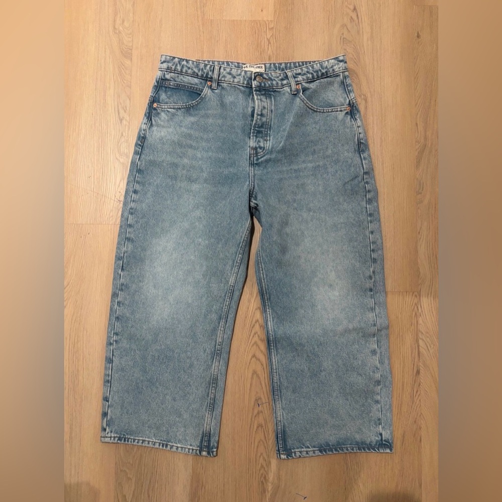 Free People We The Free Deep Trance Dropped Boyfriend Jeans Size 32 - Picture 4 of 7
